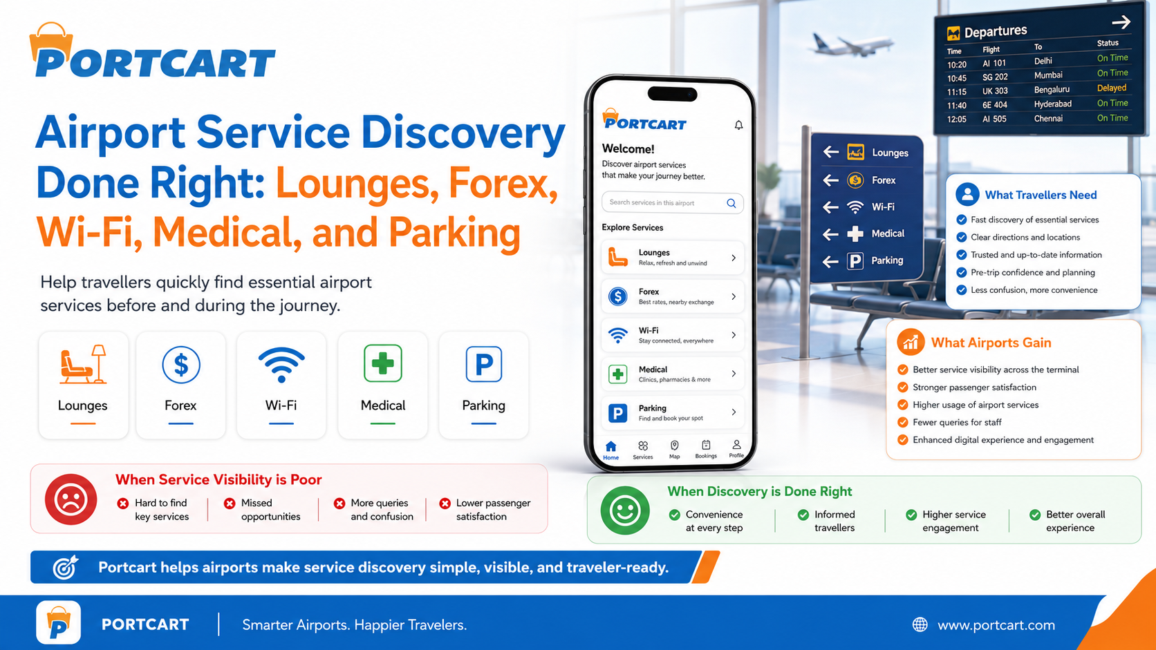 Airport Service Discovery Done Right: Lounges, Forex, Wi-Fi, Medical, and Parking